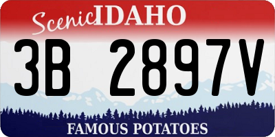 ID license plate 3B2897V
