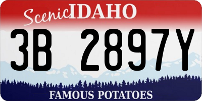 ID license plate 3B2897Y