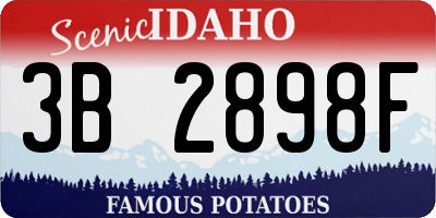 ID license plate 3B2898F