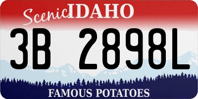 ID license plate 3B2898L