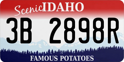 ID license plate 3B2898R