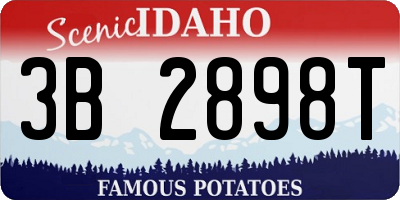 ID license plate 3B2898T