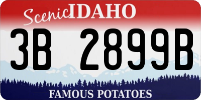 ID license plate 3B2899B