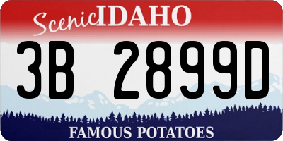 ID license plate 3B2899D