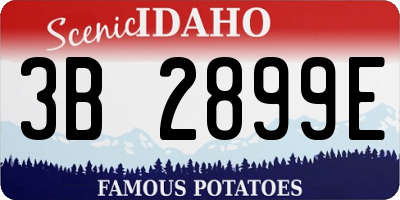 ID license plate 3B2899E