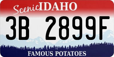 ID license plate 3B2899F