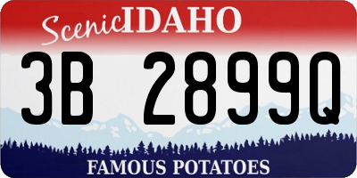 ID license plate 3B2899Q