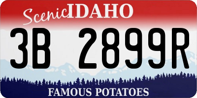 ID license plate 3B2899R