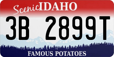 ID license plate 3B2899T