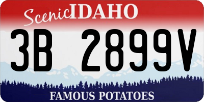 ID license plate 3B2899V