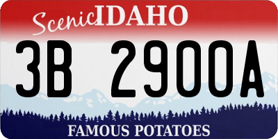 ID license plate 3B2900A