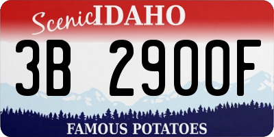 ID license plate 3B2900F