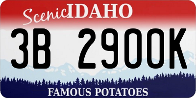 ID license plate 3B2900K