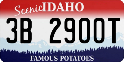 ID license plate 3B2900T