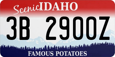 ID license plate 3B2900Z