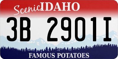 ID license plate 3B2901I