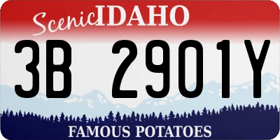 ID license plate 3B2901Y