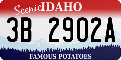 ID license plate 3B2902A