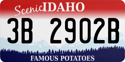ID license plate 3B2902B
