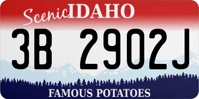 ID license plate 3B2902J