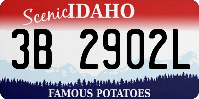 ID license plate 3B2902L