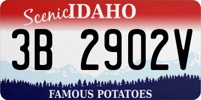 ID license plate 3B2902V