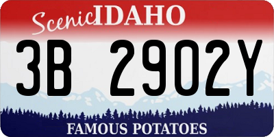 ID license plate 3B2902Y