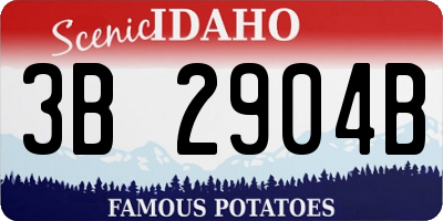 ID license plate 3B2904B