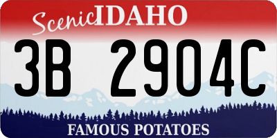 ID license plate 3B2904C