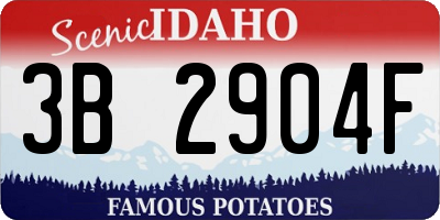 ID license plate 3B2904F