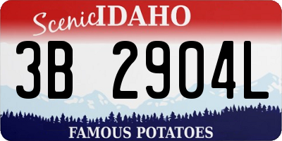 ID license plate 3B2904L
