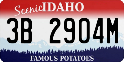 ID license plate 3B2904M