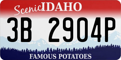 ID license plate 3B2904P