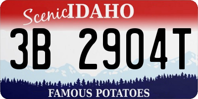 ID license plate 3B2904T