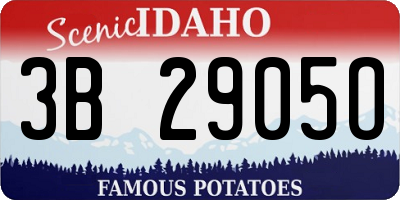 ID license plate 3B2905O