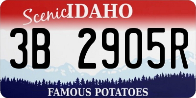 ID license plate 3B2905R