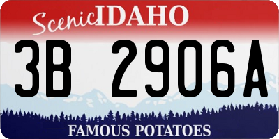 ID license plate 3B2906A