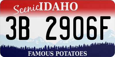 ID license plate 3B2906F