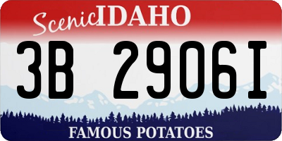 ID license plate 3B2906I