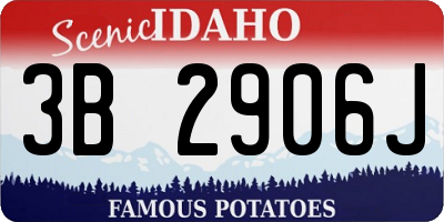 ID license plate 3B2906J