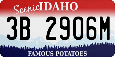 ID license plate 3B2906M