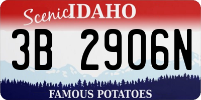 ID license plate 3B2906N