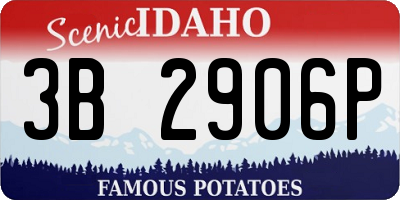ID license plate 3B2906P