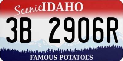 ID license plate 3B2906R