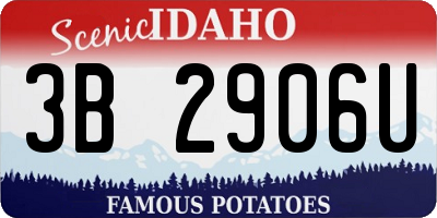 ID license plate 3B2906U