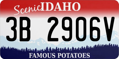 ID license plate 3B2906V