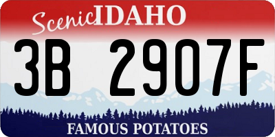ID license plate 3B2907F