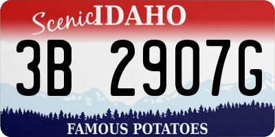ID license plate 3B2907G