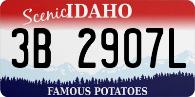 ID license plate 3B2907L