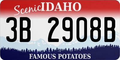 ID license plate 3B2908B